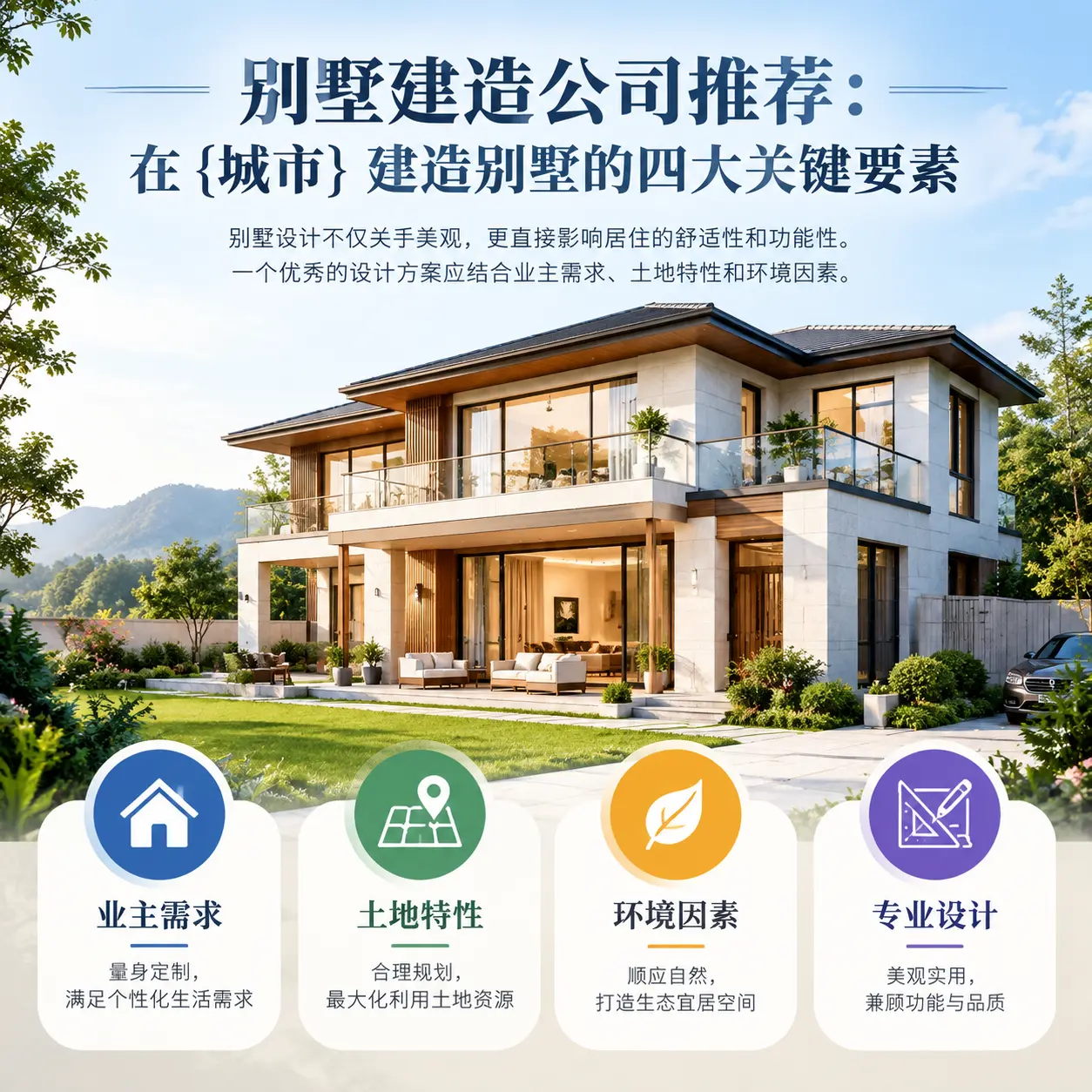 别墅建造公司推荐:在 正安 建造别墅的四大关键要素