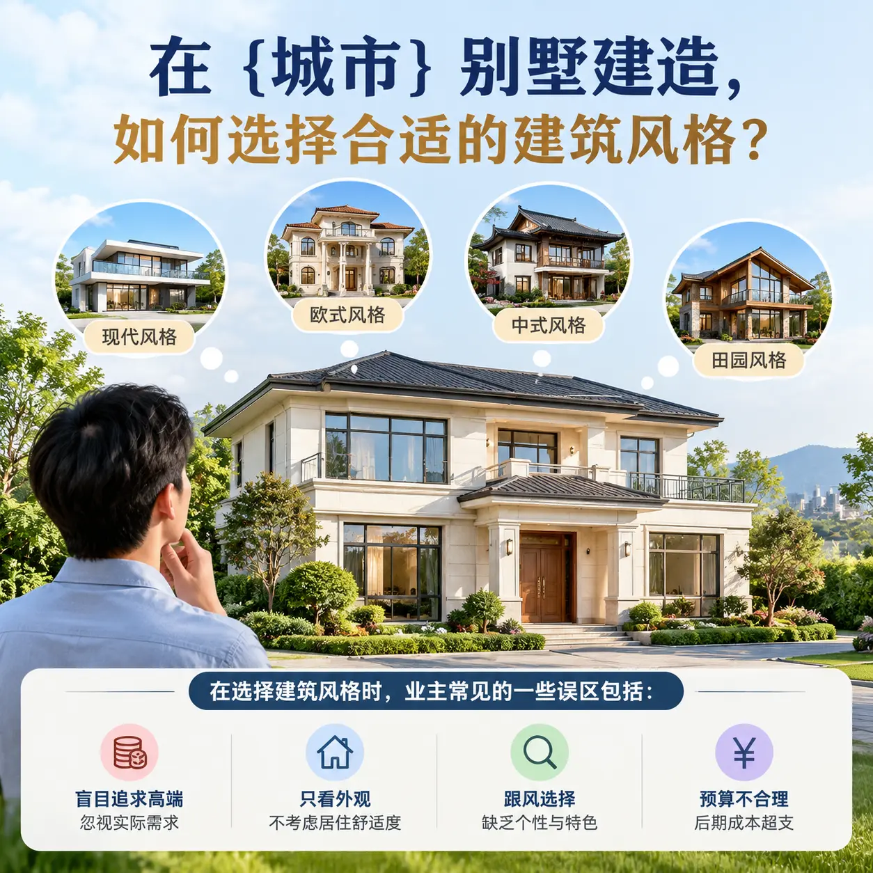 在 正安 别墅建造,如何选择合适的建筑风格?
